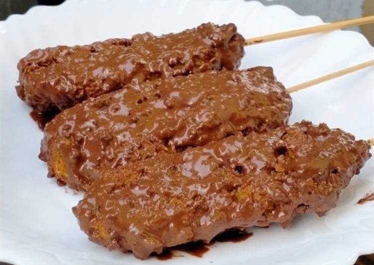 Bahan Banana coklat ala taichan / sate pisang | Langkah Membuat Banana coklat ala taichan / sate pisang Yang Mudah Dan Praktis