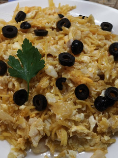 Una foto de Bacalao Dorado o Bacalhau à Brás
