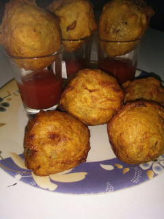 A picture of Left over khicdi arancini.