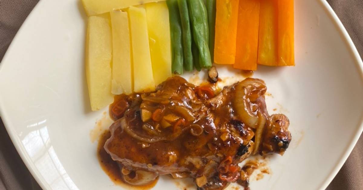 Resep Chicken Steak Saus Bbq oleh Fara Arshaf Cookpad