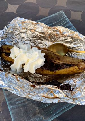Une photo de ☆Papillote de Banane au Barbecue☆