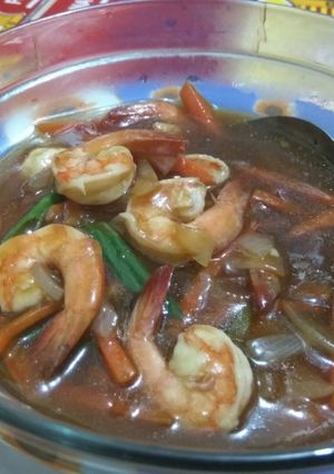 Foto resep 15. Udang saus tiram