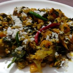 A picture of Sajana saag bhaja.