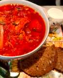 Борщ з яловичиною та болгарським перцем 😋
