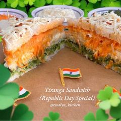 A picture of Tiranga Sandwich (Republic Day Special).