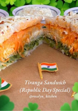 A picture of Tiranga Sandwich (Republic Day Special).
