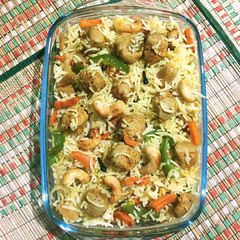 A picture of Soya Nuggets fried rice.