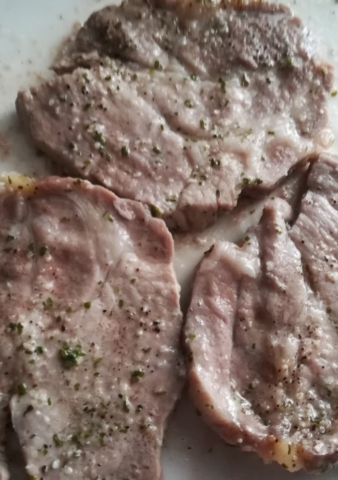 Una foto de Filetes de cabeza de cerdo al microondas