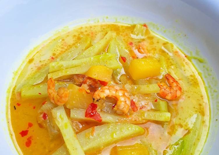 Lodeh labu siam kentang udang fibercreme