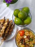 97. 🍲Soto Ayam Kuah Bening dengan sate usus ati ampela🍢