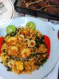 Mie Kangkung Belacan ala Medan dengan Sambal Tigo Palembang