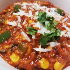 A picture of Corn Capsicum Curry.