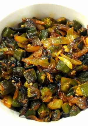 A picture of Bhindi ki Sabji.