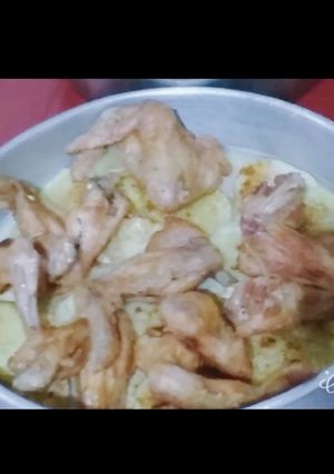 صورة لوصفة بطاطا ودجاج بصوص طحينه