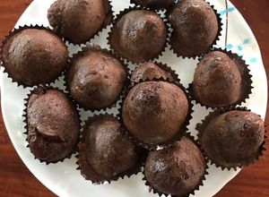 รูปของ Air fryer easy banana nutella choco healthy muffinsเค้กกล้วยน้ำว้า Nutella healthy อบด้วยAirfryer
