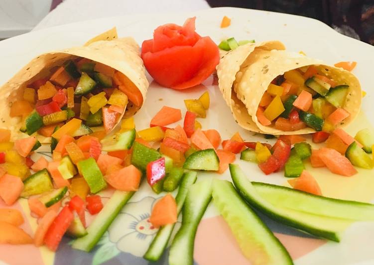 Recipe of Any-night-of-the-week Masala papad salad