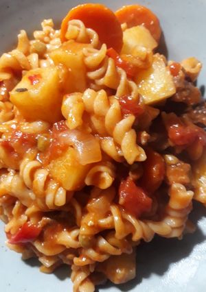 Una foto de Guiso de fideos o guiso carrero