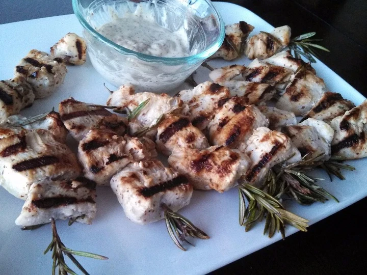 Easy Way Prepare Recipe Rosemary Lemon Chicken Skewers that is Delicious, Delicious}