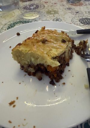 Una foto de Pastel de papa vegano