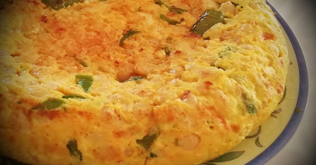 Tortilla a la catalana de judías blancas con bacalao Receta de
