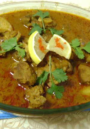 A picture of Mangshor Jhol (Bengali style Mutton Curry).