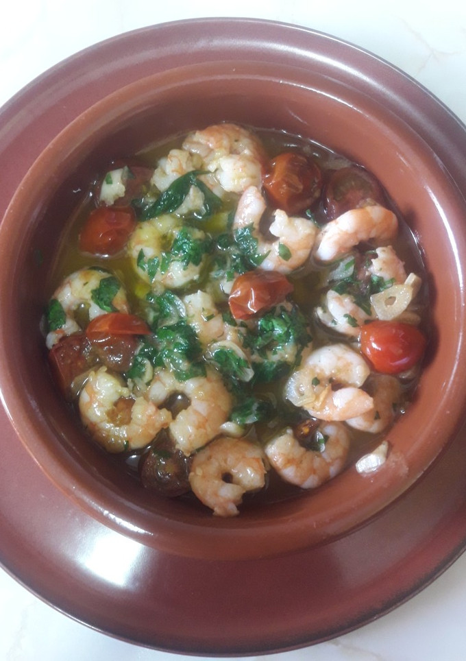 Una foto de Langostinos al ajillo