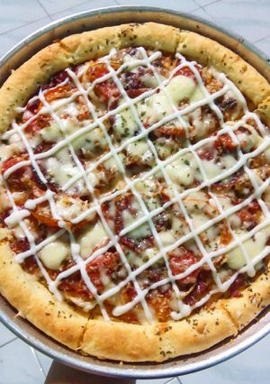 Foto resep Pizza homemade anti gagal (meat lover)