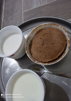 صورة لوصفة كيكة في المايكروف بدون بيض