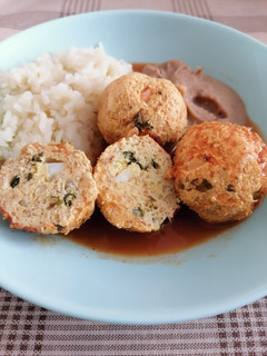 Una foto de Albóndigas de pollo con amaranto 😋