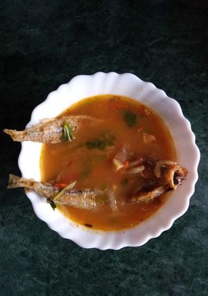 A picture of Garfish soup.