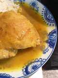 Pollo al curry borracho