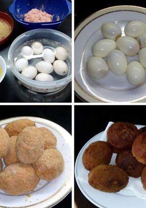 A picture of Scotched Eggs.