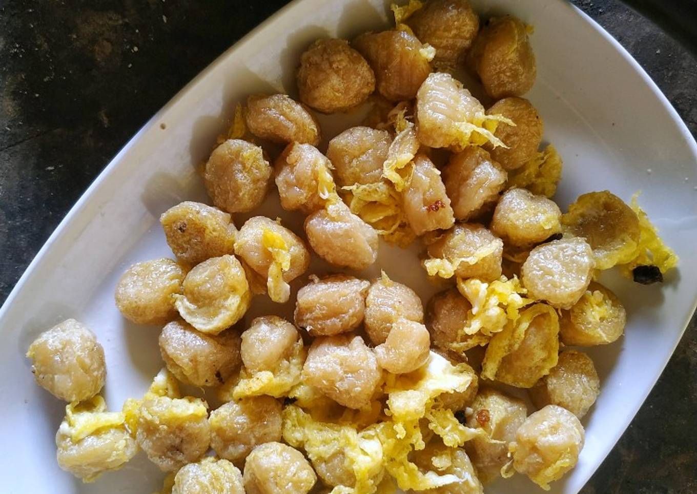 Bakso goreng lapis telur