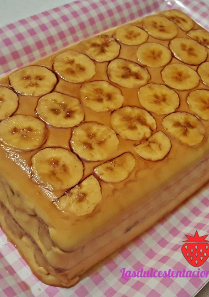 Una foto de Tarta- Flan de Plátano