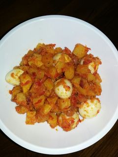 Foto resep kentang dan telur puyuh balado
