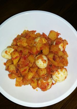 Foto resep kentang dan telur puyuh balado