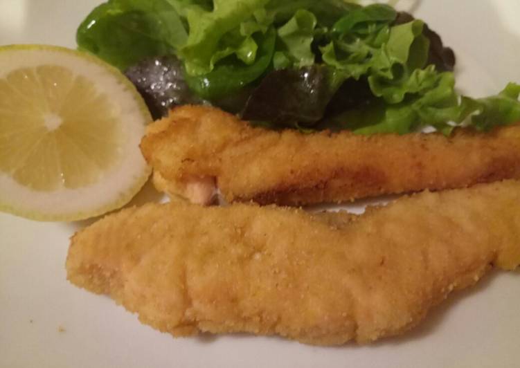 Recipe of Any-night-of-the-week Pan fried breaded salmon