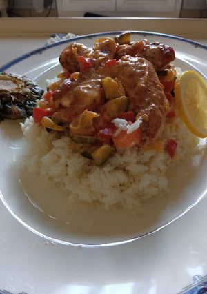 Une photo de Poulet colombo