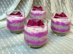 Una foto de 🩷🍥Chía pudding del dragón 🩷 Pithaya roja 🍥🩷