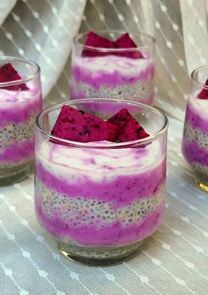 Una foto de 🩷🍥Chía pudding del dragón 🩷 Pithaya roja 🍥🩷