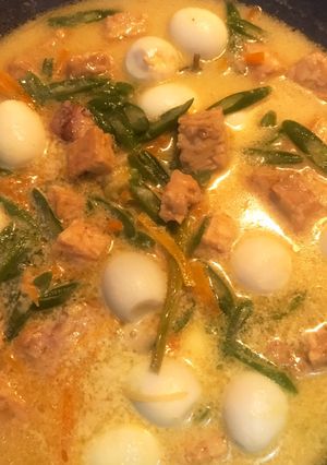 Foto resep Lodeh telur puyuh sayur
