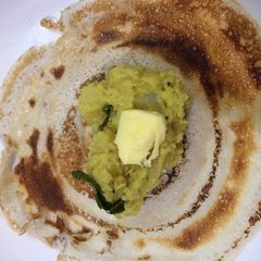 A picture of Side dish for dosa (Aloo Masala)and coconut chutney (Satvik chutney).