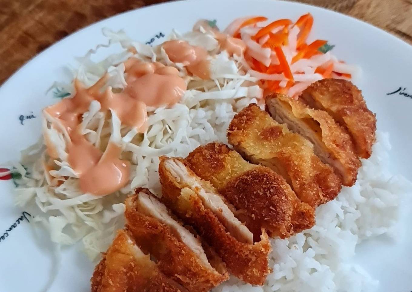 Chicken Katsu & Acar Salad ala Hokben - resep kuliner nusantara