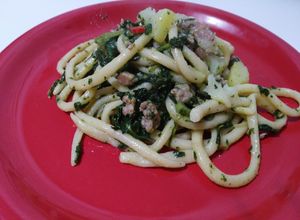 Foto di Pici salsiccia, guanciale, cime di rapa e patate. #ilboccatv