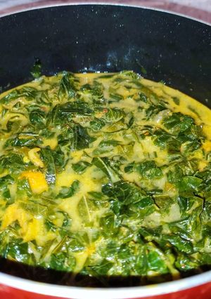 Foto resep Sayur Daun Singkong bumbu kuning