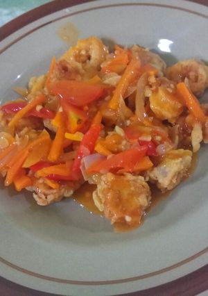 Foto resep Ayam tepung saus asam pedas manis
