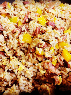 A picture of Leftover Ham Fried Rice.