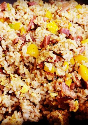 A picture of Leftover Ham Fried Rice.