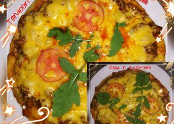 Fast Cooking Methods Tandoori chicken pizza and steak and mushroom pizza  Very Delicious