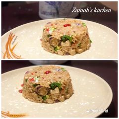 Tofu rice🍽🍲 A picture of Tofu rice🍽🍲.